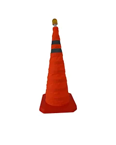 Foldbar advarselskegle med lys - Droner.dk